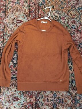 Outerknown Hightide Crewneck Sweatshirt in Burnt Orange